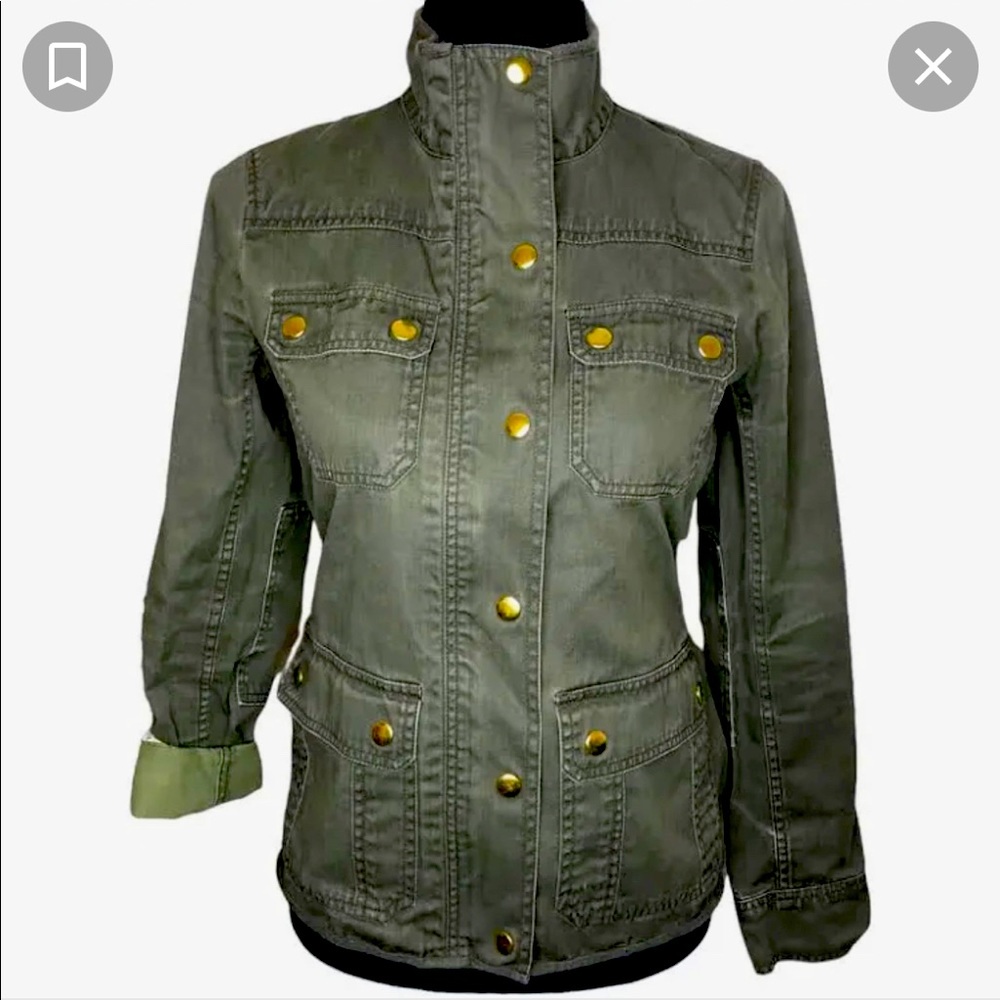 J Crew Green Army Jacket Small